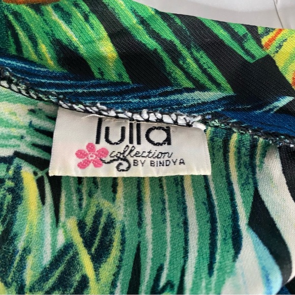 Lulla Collection by Bindya Beach Cover Up Open Front Tropical Pool Robe Size L - Picture 4 of 6